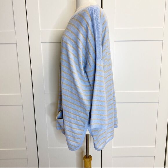 Lilly Pulitzer Striped Cobo Sweater Heathered Coastal Shell M - Picture 2 of 7